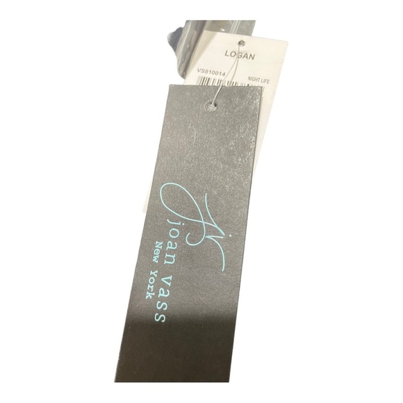 Joan Vass women’s new button front cardigan navy blue size Large. Neck style - Picture 11 of 12